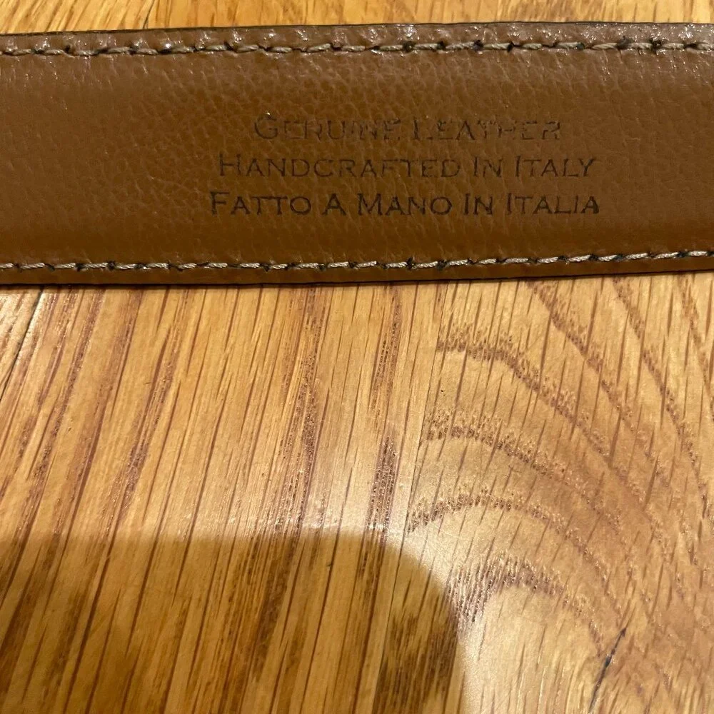 Men’s Italian Leather Belt Handcrafted in Italy | Tan Cognac Brown | 40/100